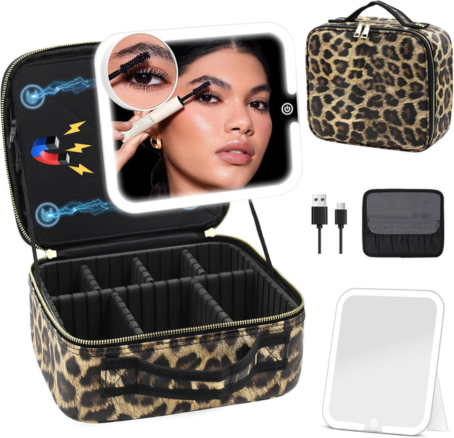 LED Mirror Makeup Storage Bag